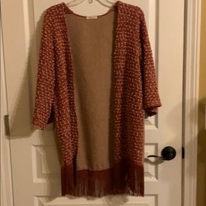 Classy fringed cardigan. Size M.
